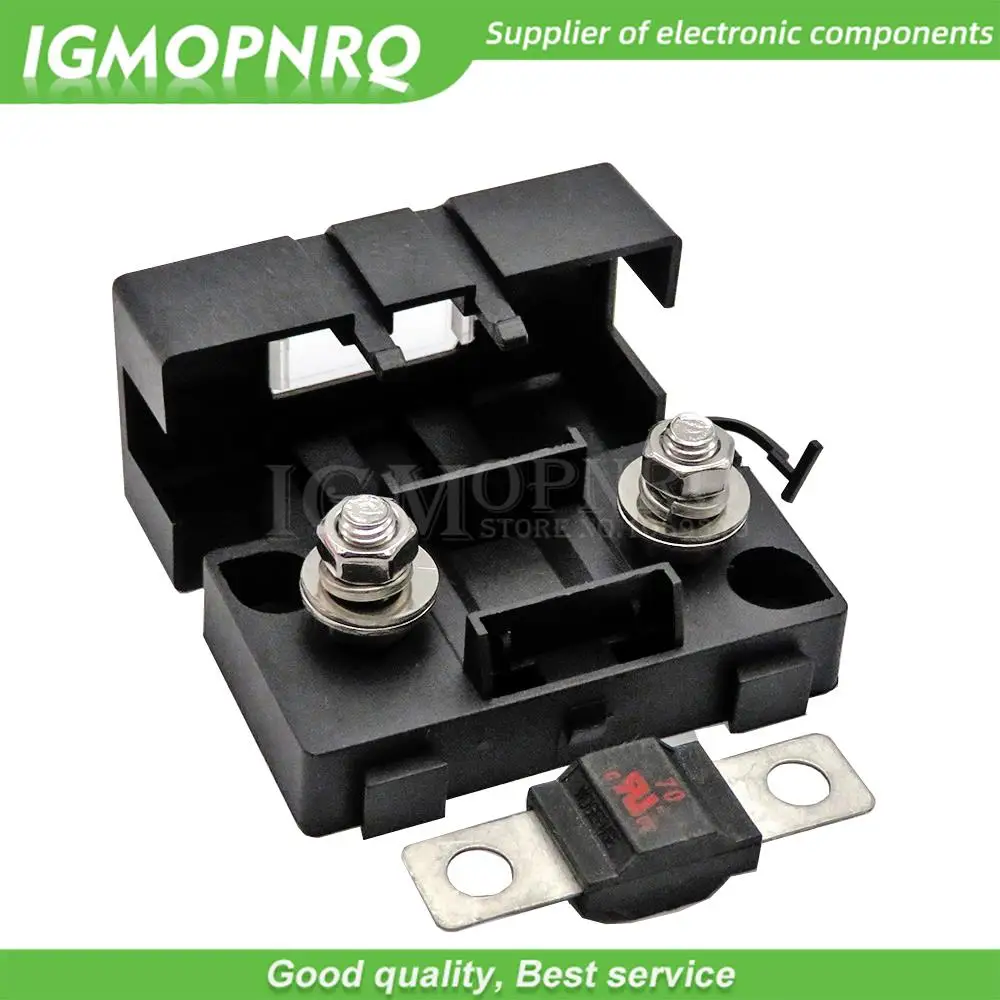 1Set(2PCS) ANS Trumpet Fork Plug Fuse 32V 40A 50A 60A 70A 80A 100A 125A 150A 200A Bolt Fixed Insurance + ANS-8 Safety Plate Base