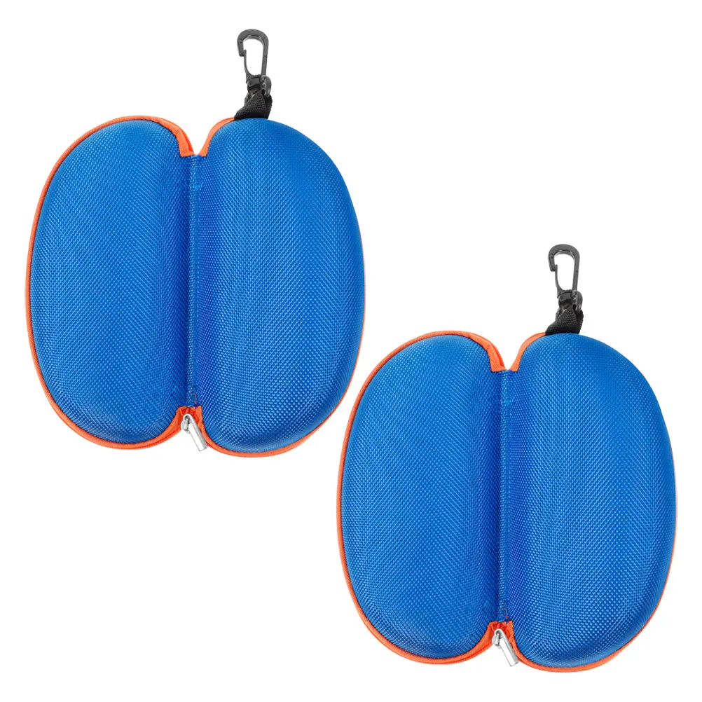 

2pcs Glasses Storage Box Protective Case for Sunglasses Organizer Swim Goggles Eyewear Travel Portable EVA Long Use Compact