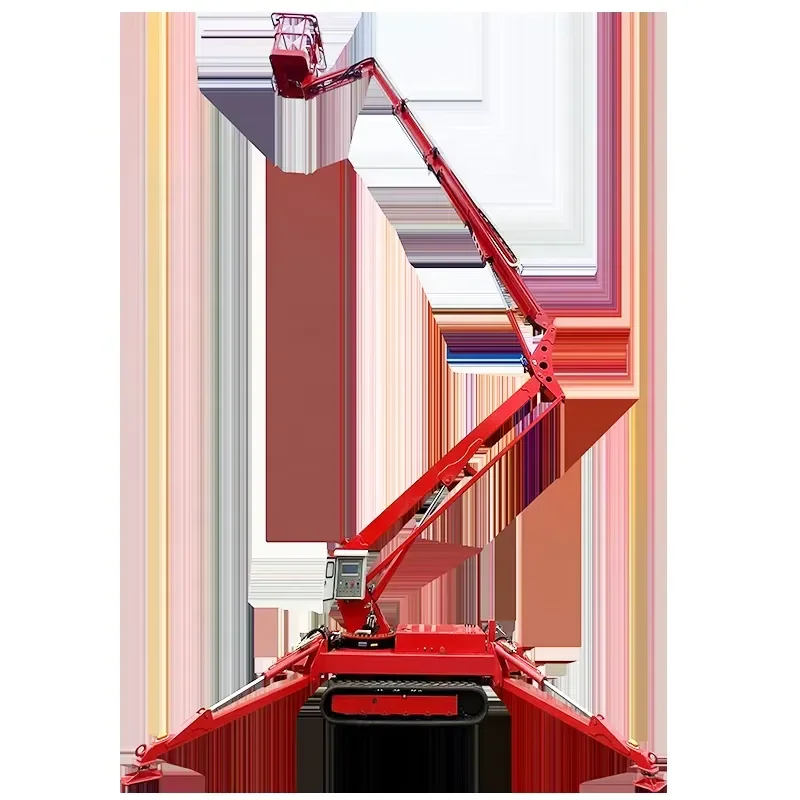 2026 CE DC Battery Self Propelled Tracked Crawler Boom Lift Cherry Picker with CE