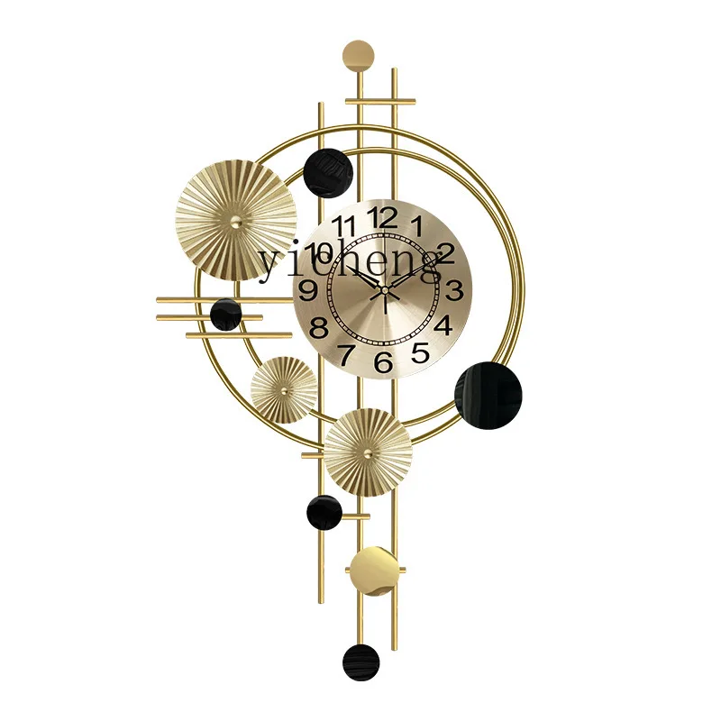 XL Home Decorate Clock Fashion Blade Clock Decorative Clock Wall-Mounted Three-Dimensional Hallway Wall Clock