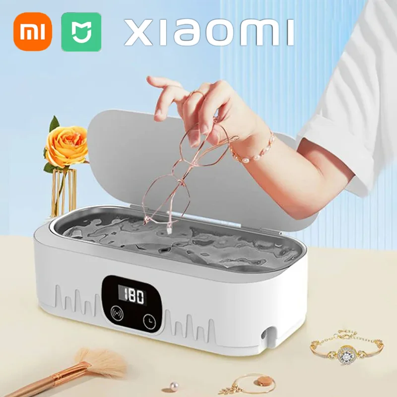 Xiaomi MIJIA Ultrasonic Glasses Cleaning Ultrasound Jewelry Cleaner Machine High Frequency Ultrasonic Cleaning Bath Jewelry wash