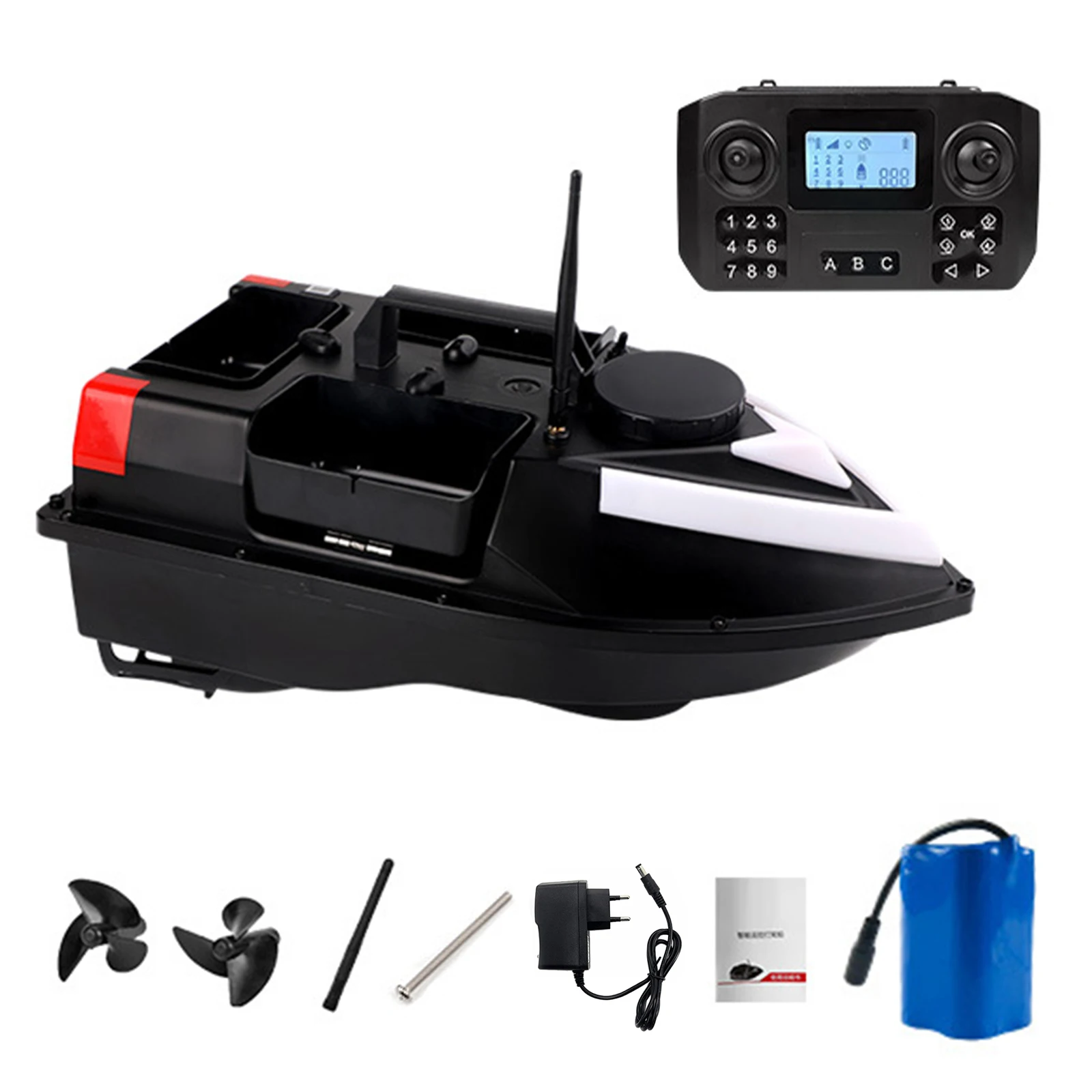 ZV6 RC Fishing Lure Boat 500m Remote Control Fishing Bait Boat GPS Auto Return Waterproof Nesting Boat with Double Motors