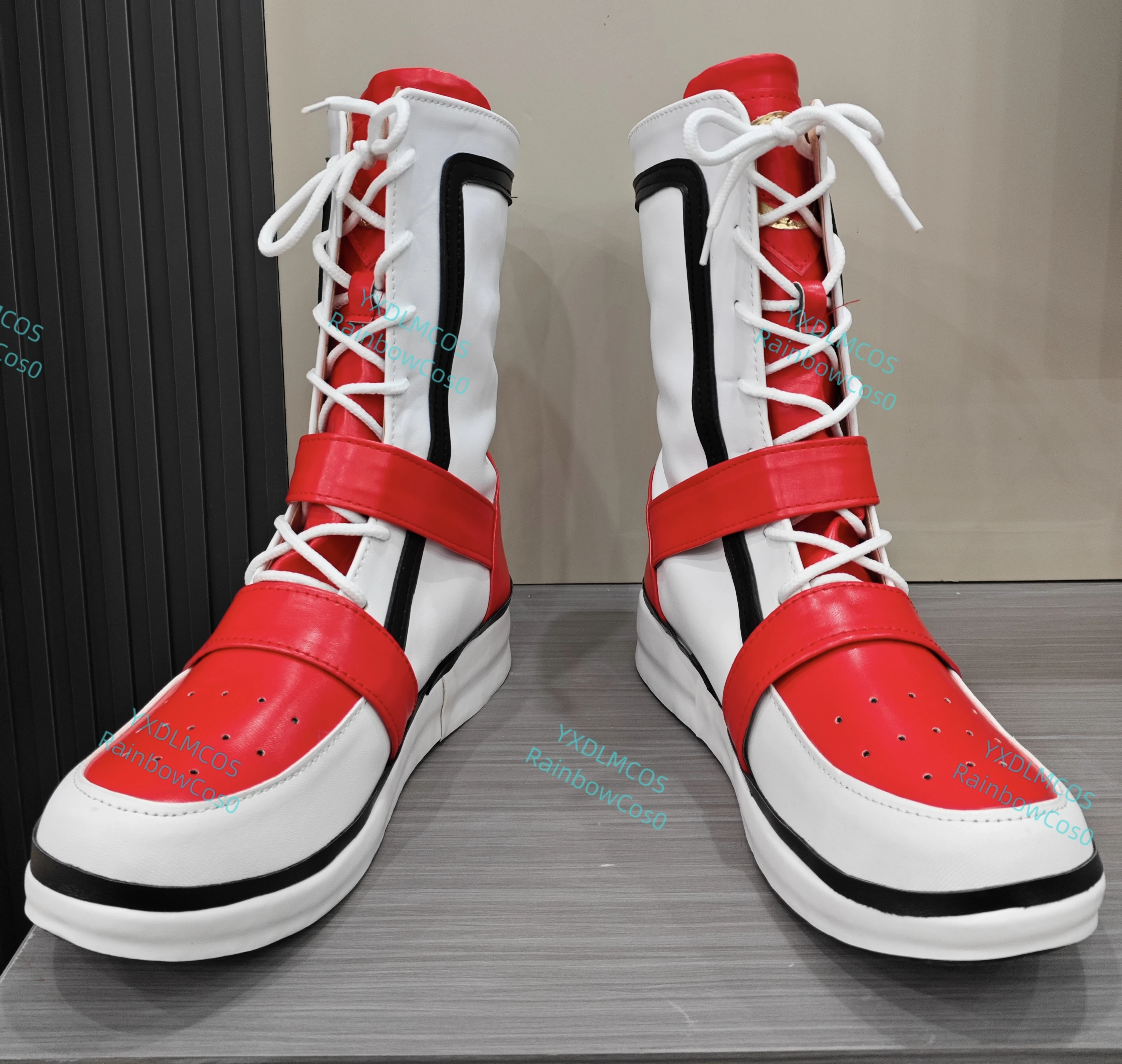 Chaussures de Cosplay torsadé du pays des merveilles ACE, bottes de jeu Anime Halloween arc-en-ciel cos0 W1024