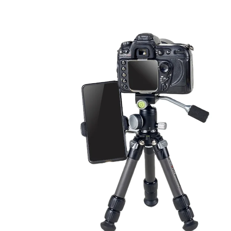 

Hot Sale Lightweight Carbon Fiber Hunting Table Mini Tripod Stand Mount With Camera Phone Holder For Webcam GT21C+Q10