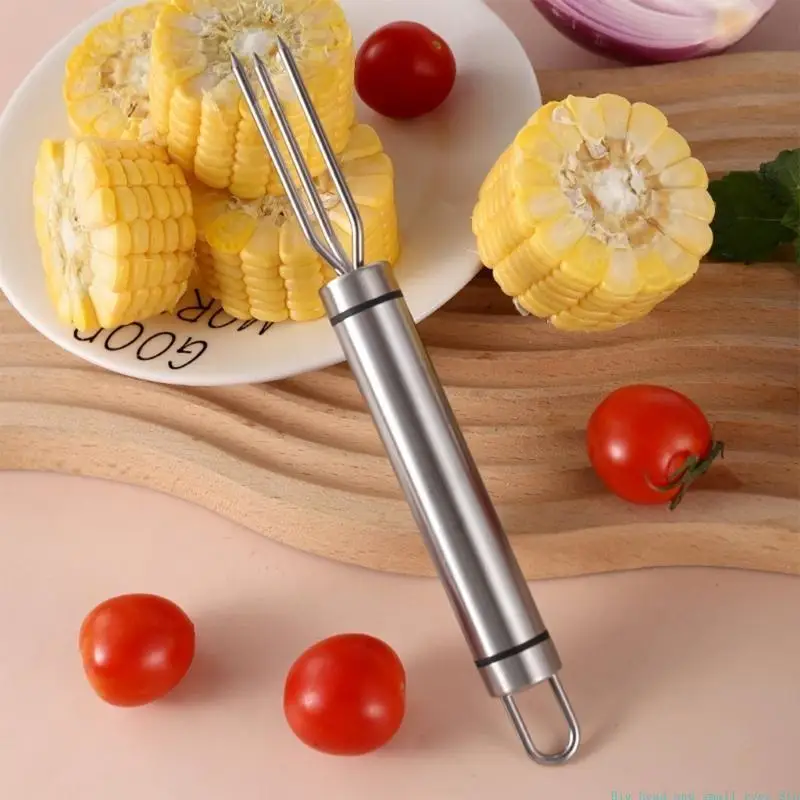 

581C 3pcs Stainless Steel Corn Forks With Ergonomic NonSlip Handles