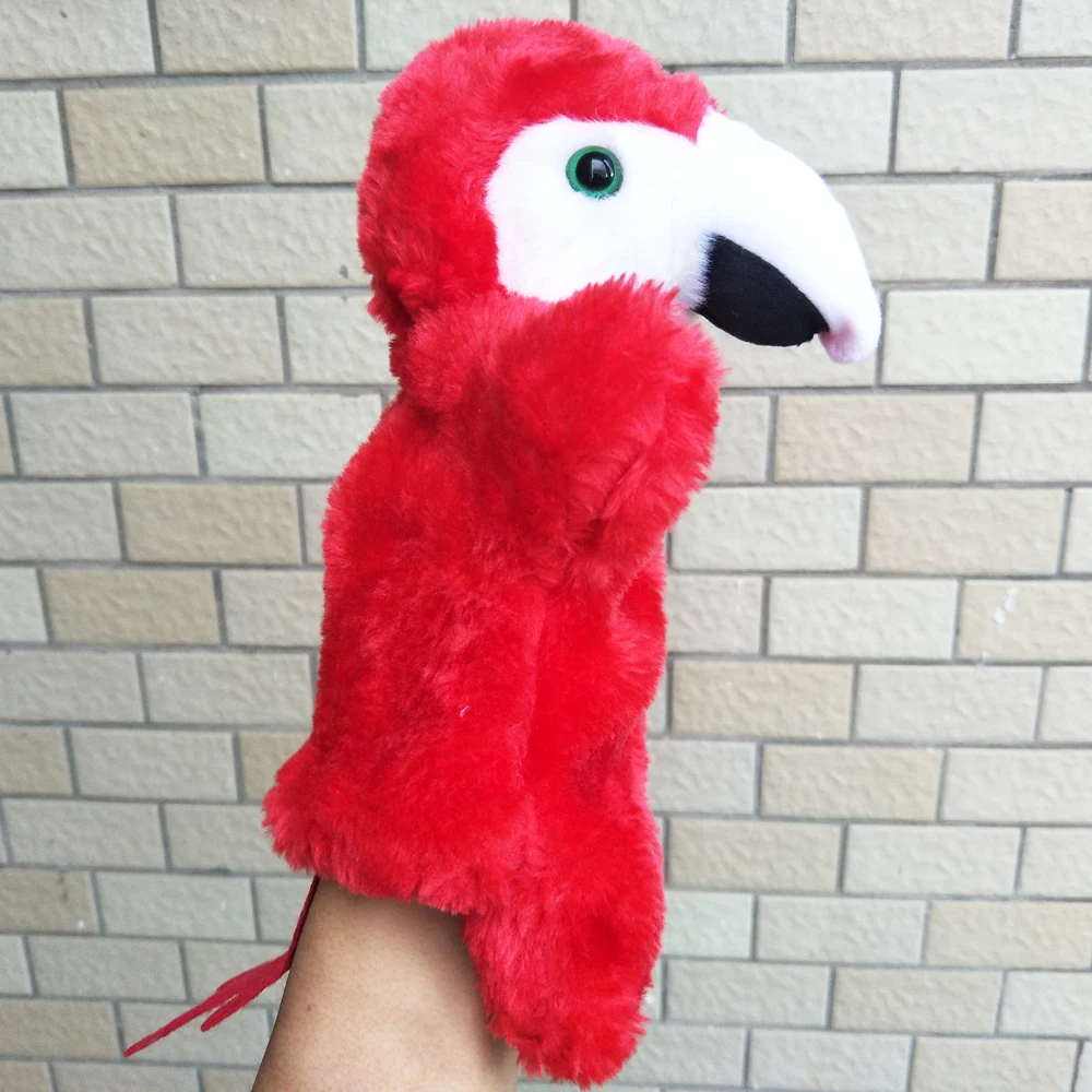 Baby Red Parrot Handpuppe Plüschtier für Kinder