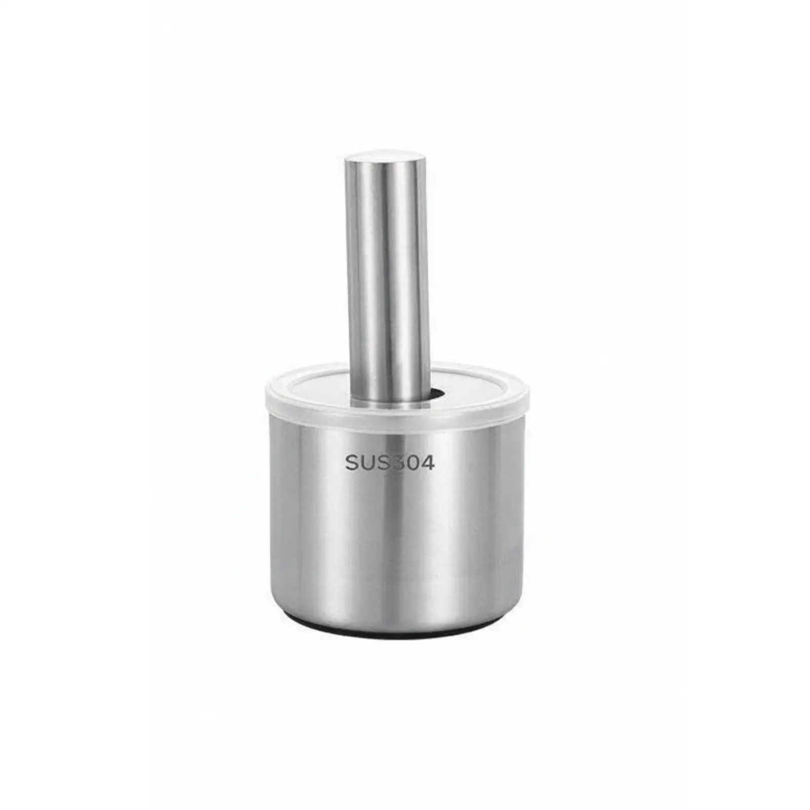 Kitchen Mortar Pestle Stainless Steel Garlic Masher Bowl for Grinding Spices Herbs Peppercorns with Translucent Lid