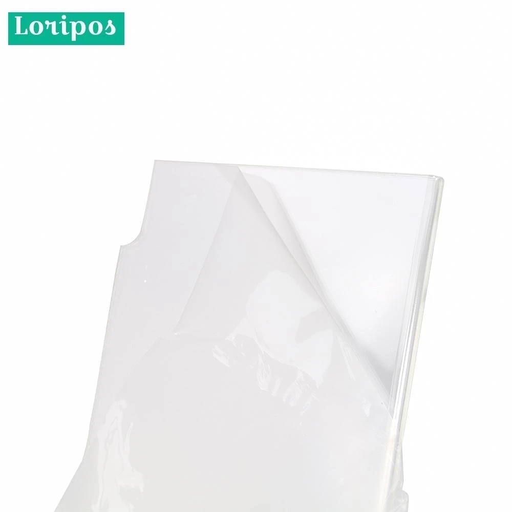 Acrylic Frame A6 Label Holder Stand Wedding Name Card Stand Note Holder Price Tag Display Frame Desk Sign Holder Menu Stand