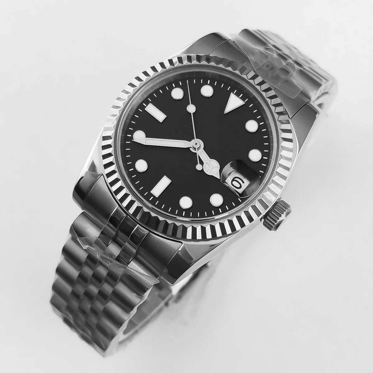 Couple Watches Simple Fashion Fine Steel Original Brand Automatic Mechanical Wristwatch for Lover Man and Woman Watch