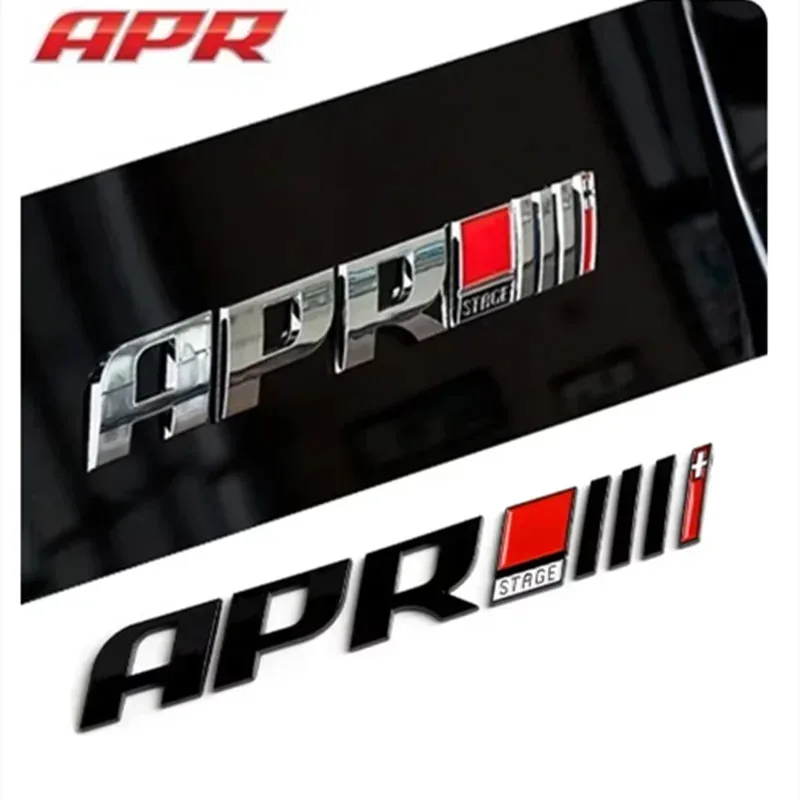 Хромированный черный 3D ABS буквы логотипа APR Stage III 3+ задний багажник багажник значок эмблема наклейка для VW GOLF Audi R8 RS A3 A4 Q5