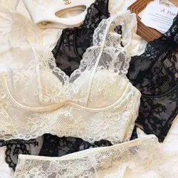 SP&CITY Thin Luxury Lace Vest Underwear Women's Small Chest Gathered Hollow Out Sexy Bras Soft Wire Free Beautiful Back Brassier