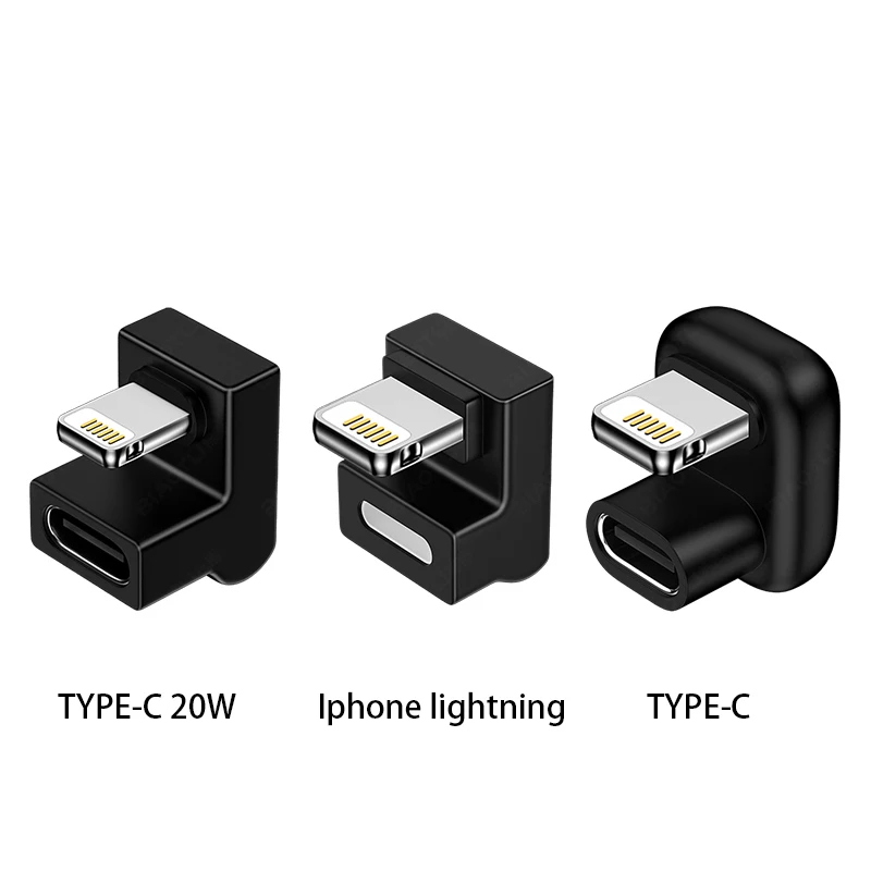 1 قطعة مناسبة لمحول أبل 13 شحن سريع لعبة على شكل حرف U دون حجب الأيدي إضاءة أبل إلى رأس محول TypeC #2