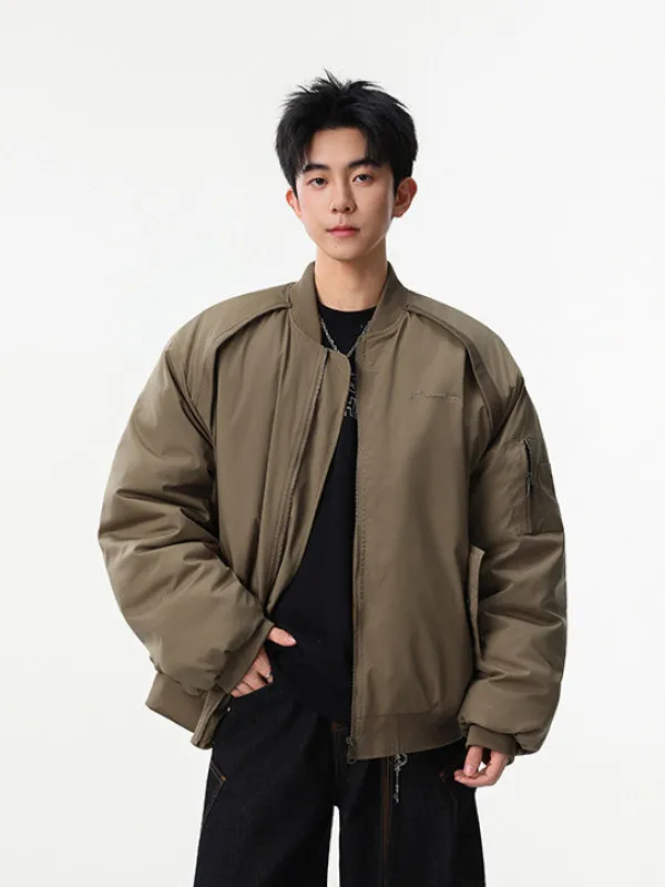 Jaqueta de Algodão com Design Desconstruído Americano TANGZ STUDIO, Moda Masculina, Roupas de Inverno Quentes