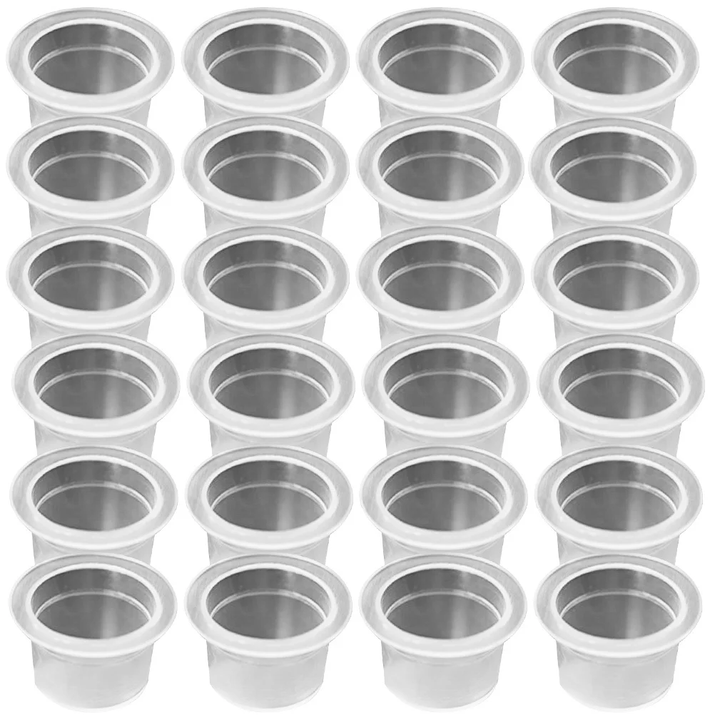 

1000 шт., большие чернильные чашки, одноразовые прозрачные чернильные колпачки для макияжа ресниц, татуировки бровей, пигментные контейнеры, наборы принадлежностей 15 мм