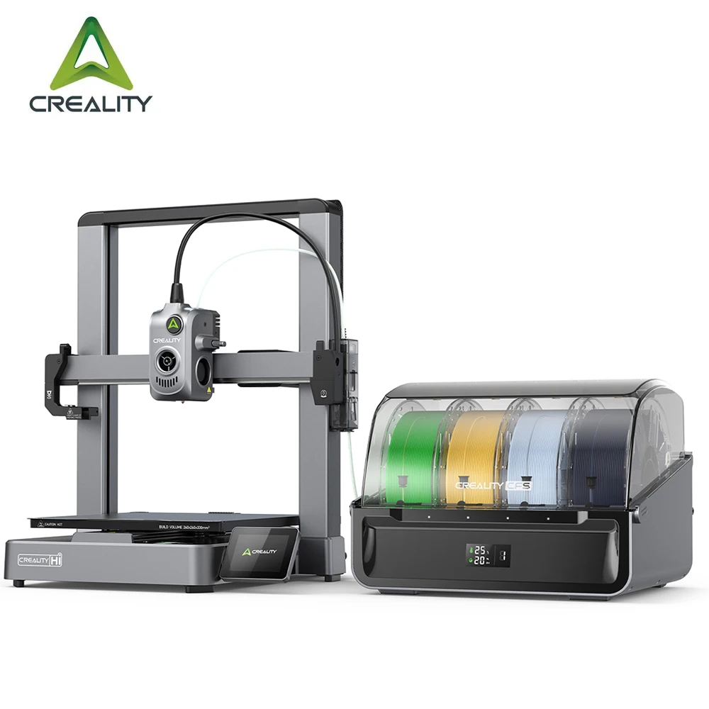 

Комбинированный 3D-принтер Creality Hi, многоцветная печать, 4X CFS, система защиты от влаги, система автоматического выравнивания, сердечник XZ, скорость 500 мм