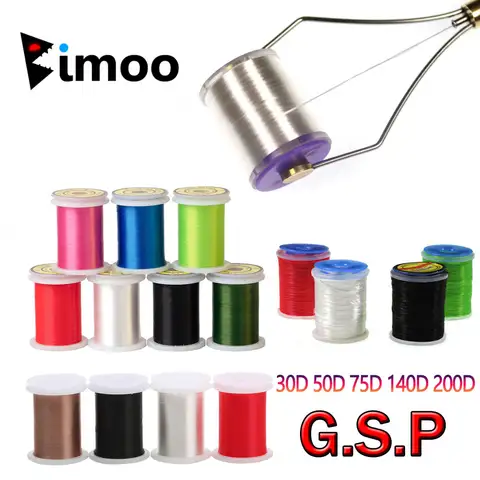 Bimoo 50D 75D 140D 200D GSP 플라이 타잉 폴리에틸렌 치실 스레드 대형 바닷물 파이크 연어 플라이 용 고인장 타이 스레드