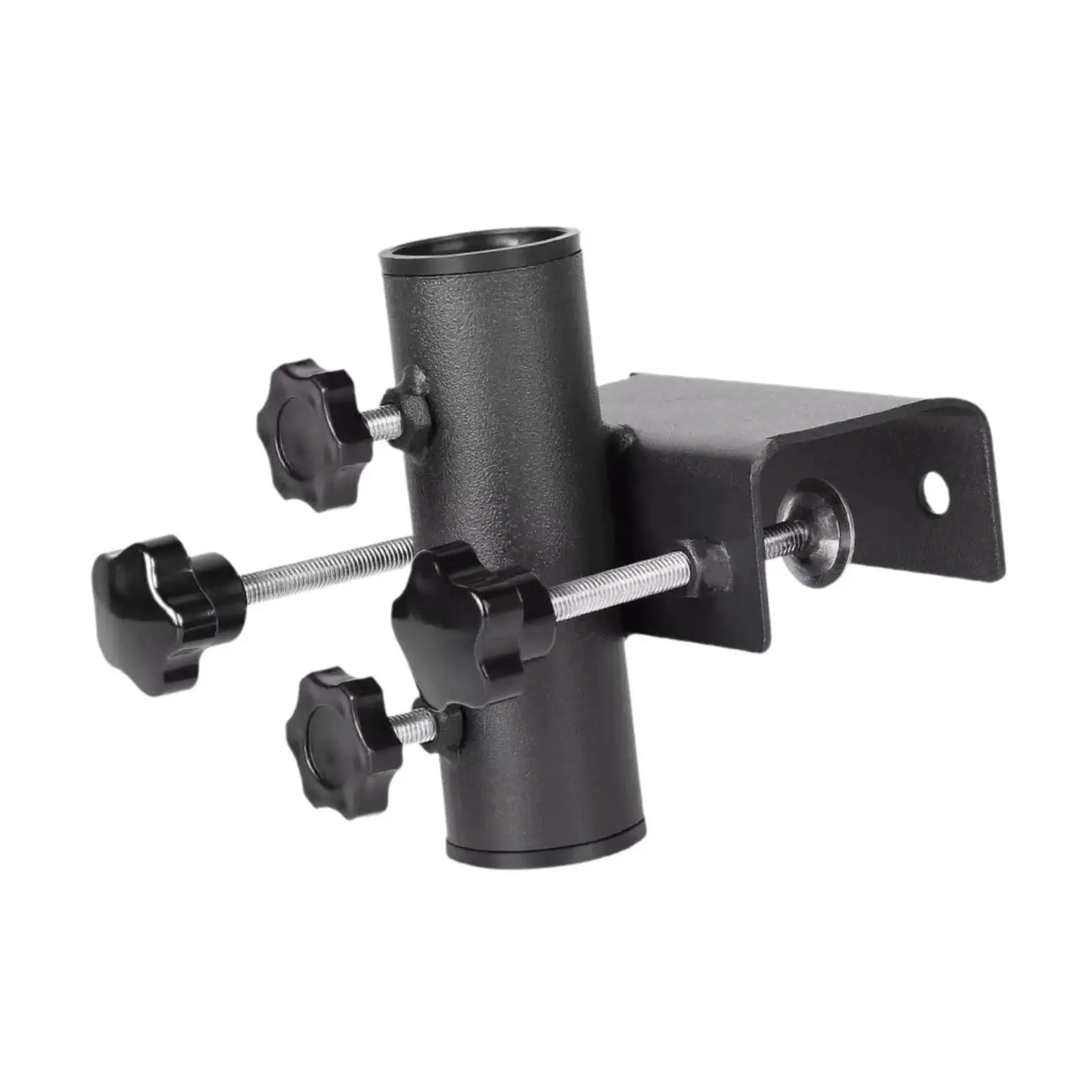 Patio Umbrella Clamp Two Knob Secure Fixing Adjustable for Square Rails Fits 1‐1.5
