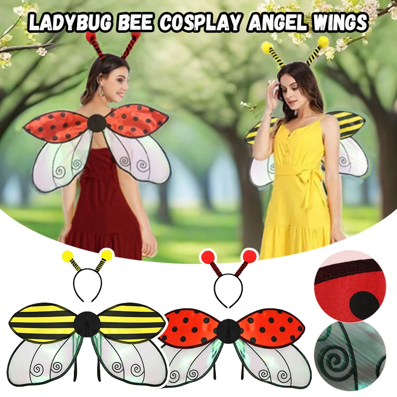 أجنحة الجنية الكبار النساء هالوين الجنية زي للنساء الملحقات فراشة الخنفساء النحل تأثيري الجنية زي أجنحة الملاك #1