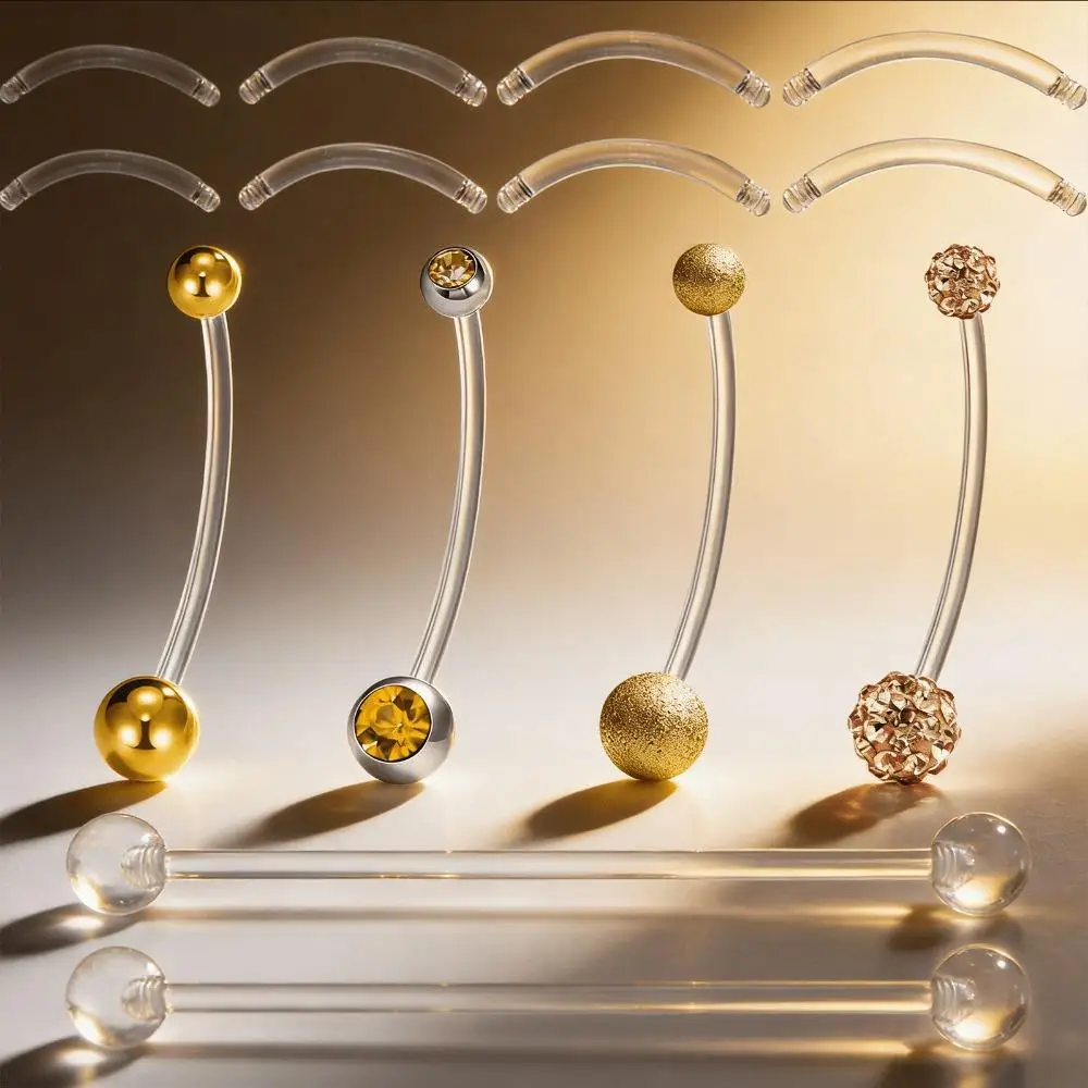 14G Pregnancy Belly Button Rings Sport Maternity Plastic Bioplast Silicone Flexible Navel Belly Ring Piercing 12/14/16/18/38mm