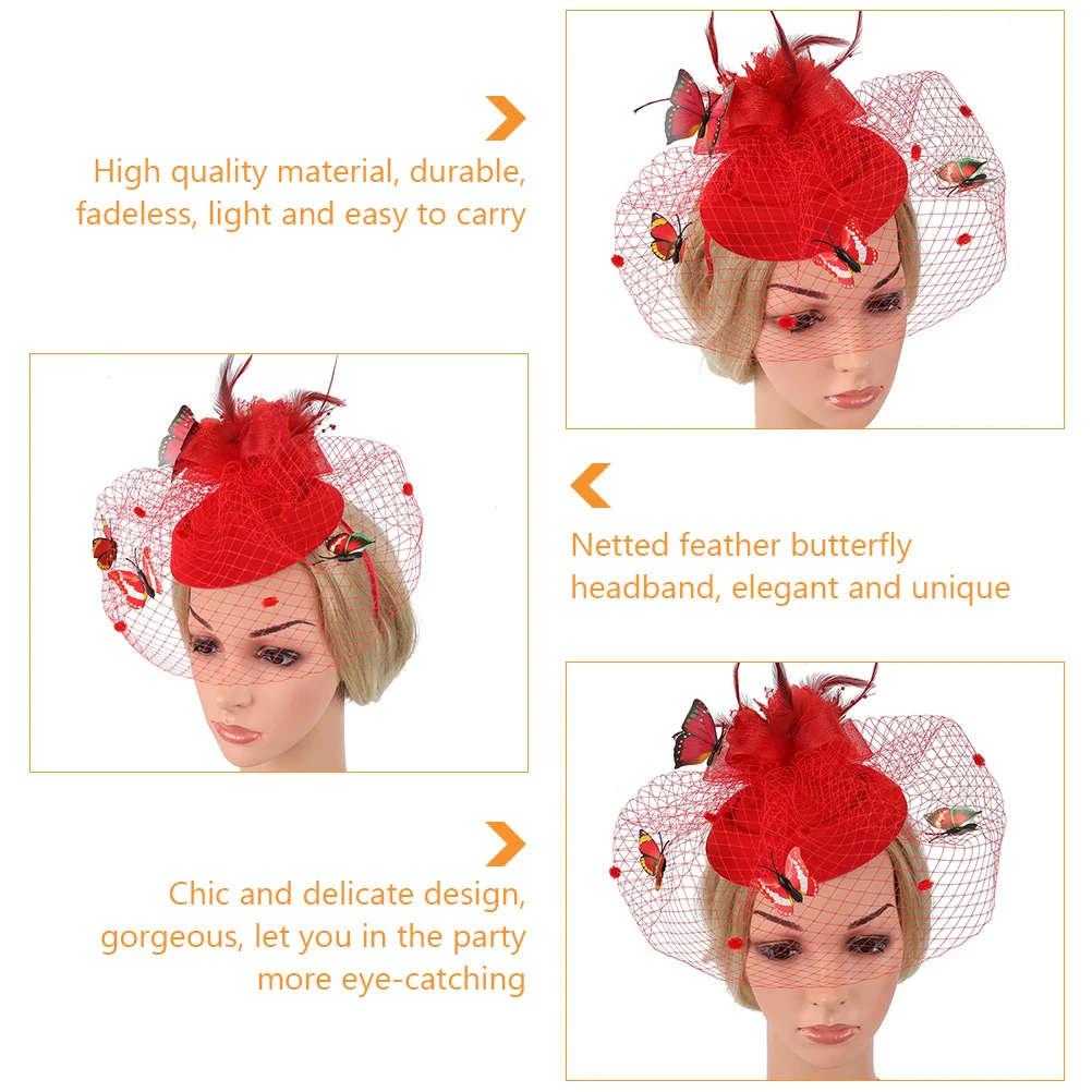 

1pc Wedding Headband Women Stylish Women Headdress Mesh Hair Hoop Party Net Gauze Headdress Fashion Hair Accessories