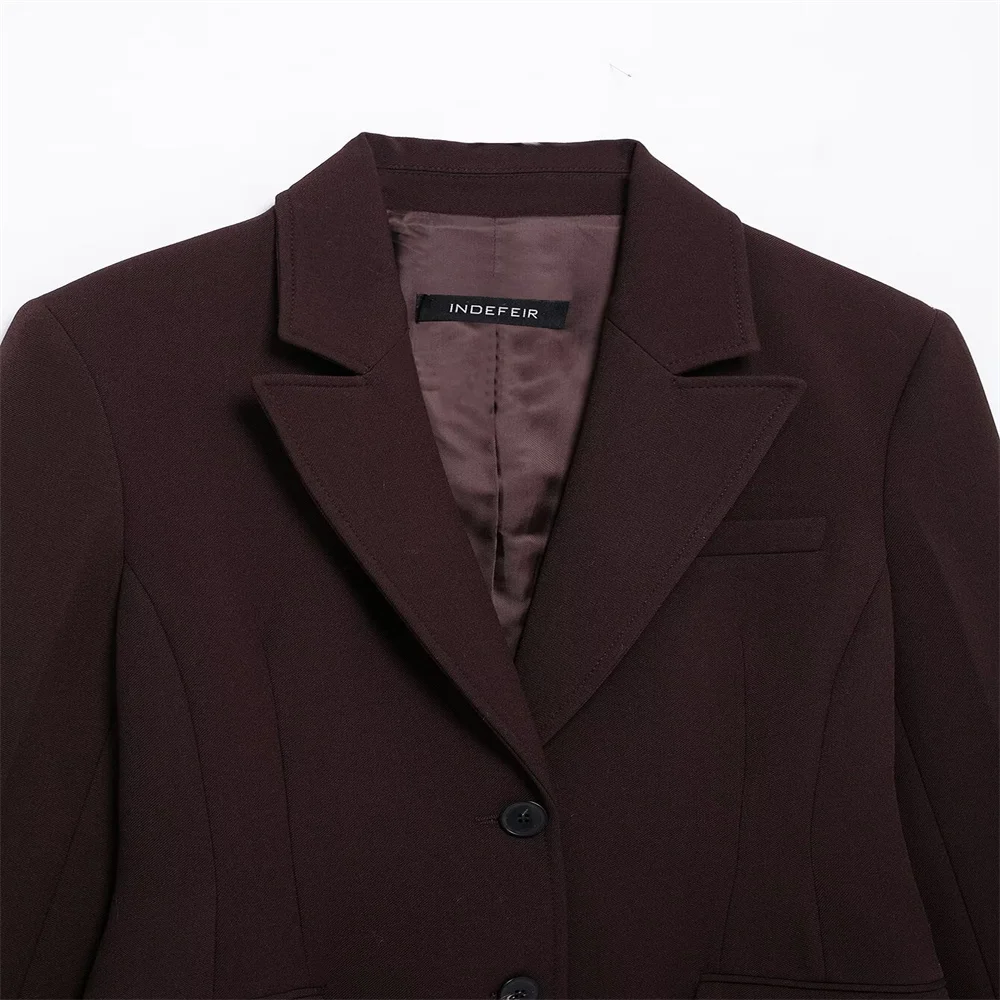 BM&MD&ZA ربيع 2025 طقم نسائي مكون من قطعتين للتخسيس وسترة بدلة متعددة الاستخدامات وسراويل تقليدية