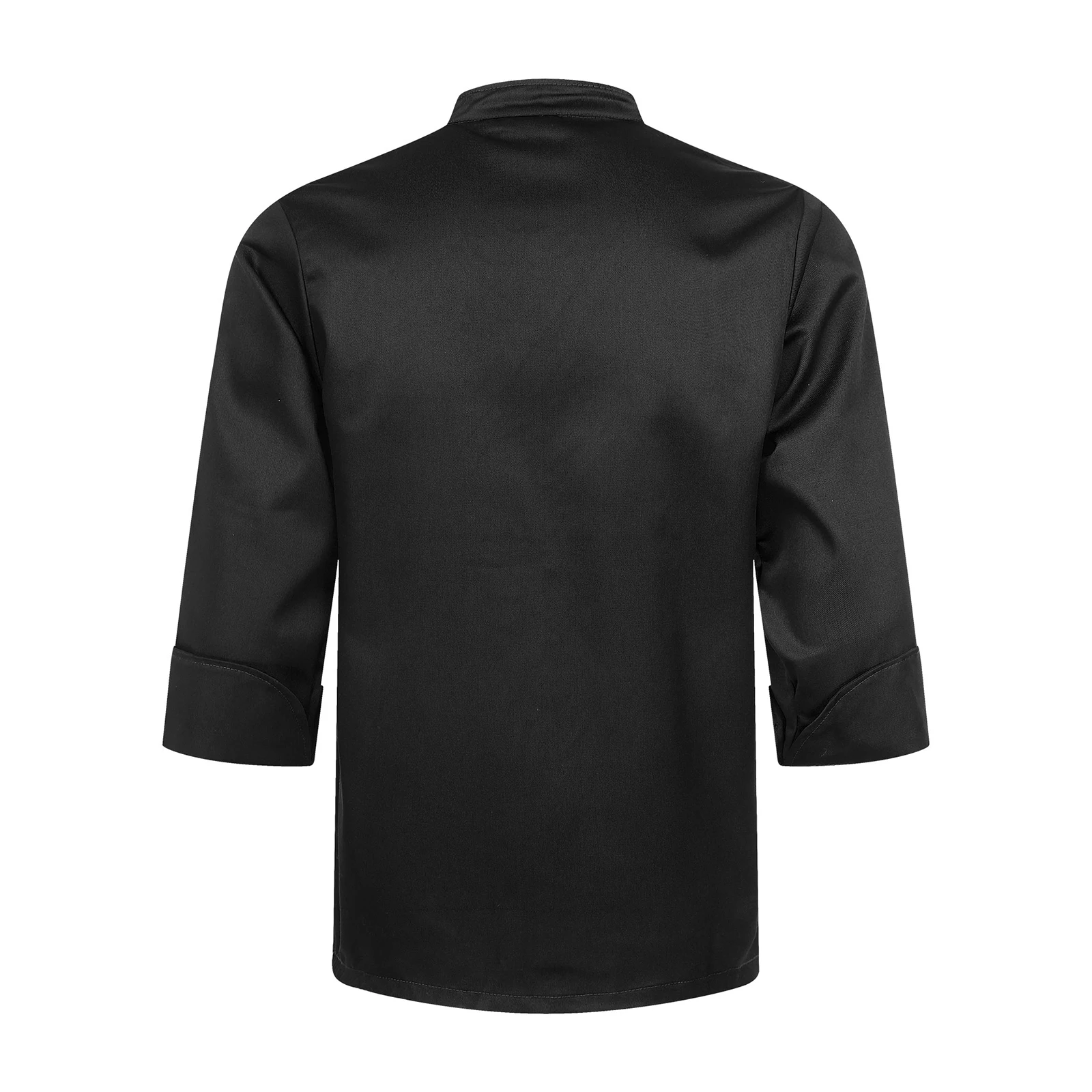 Herren Kochhemd Arbeits uniform Kreuz kragen Koch mantel Küche Restaurant Hotel Unisex Koch jacke mit Taschen Koch oberteile