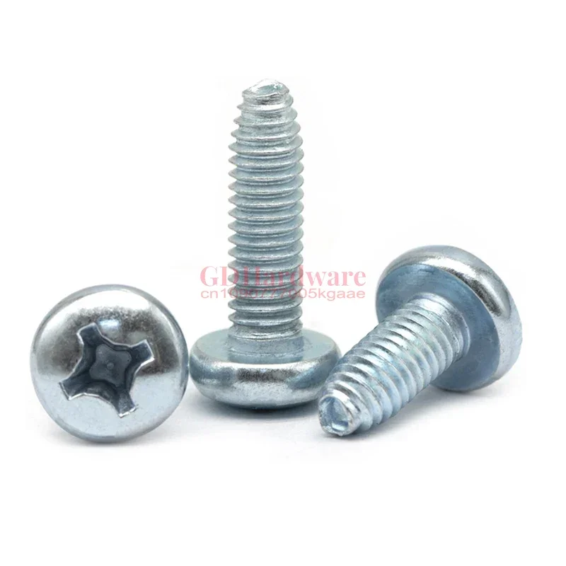 GB6560 M3 M4 M5 M6 M6 Cross Recessed Round Head Triangle Screws Pan Head High Strength Galvanized Self-tapping Locking Screw