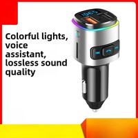 Car Mp3 Fm Transmitter Car Mp3 Player Bluetooth Hands-free Colorful Ambient Light BC41