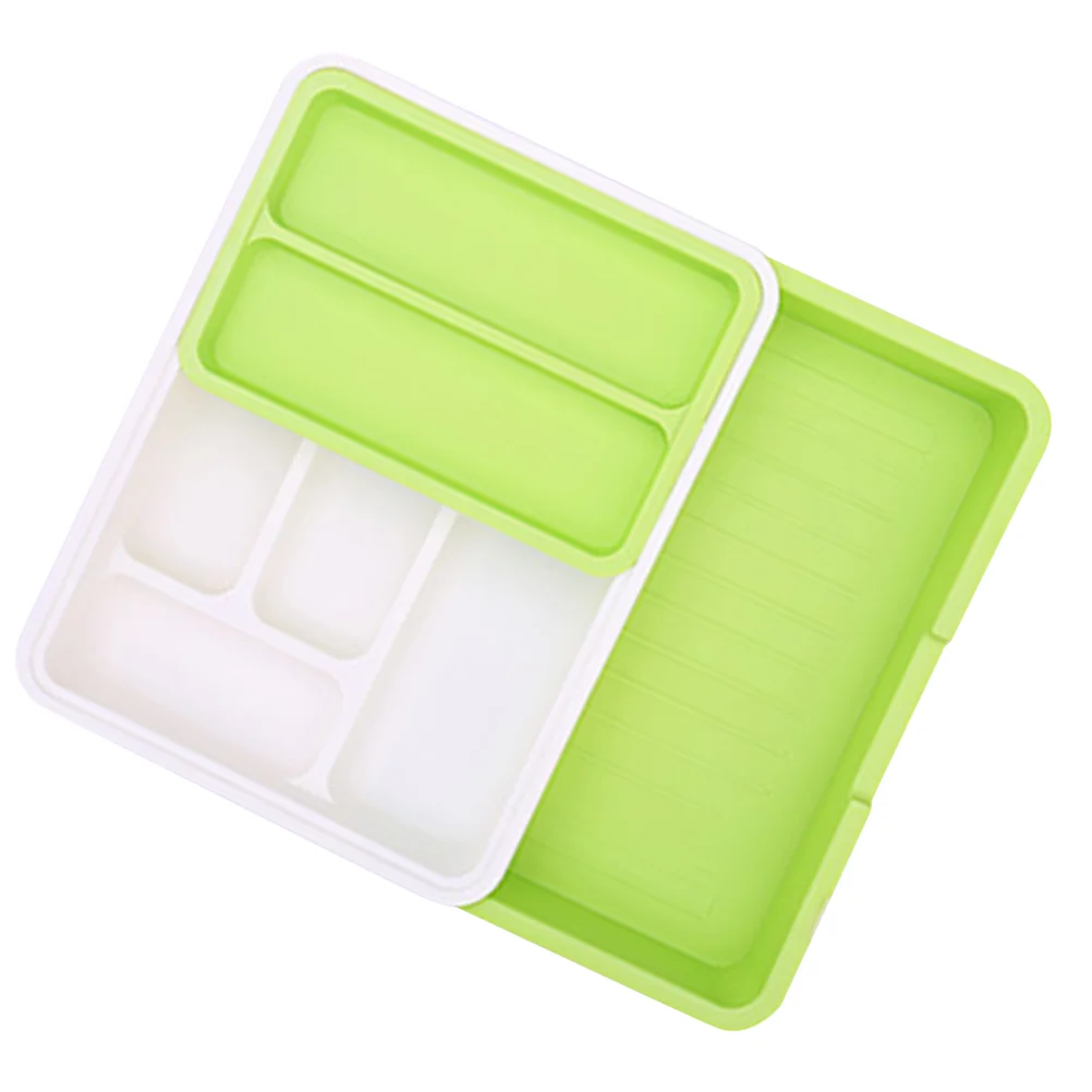 

Compartment Cutlery Box Utensil Holder Delicate Case Countertop Organizer Accessories