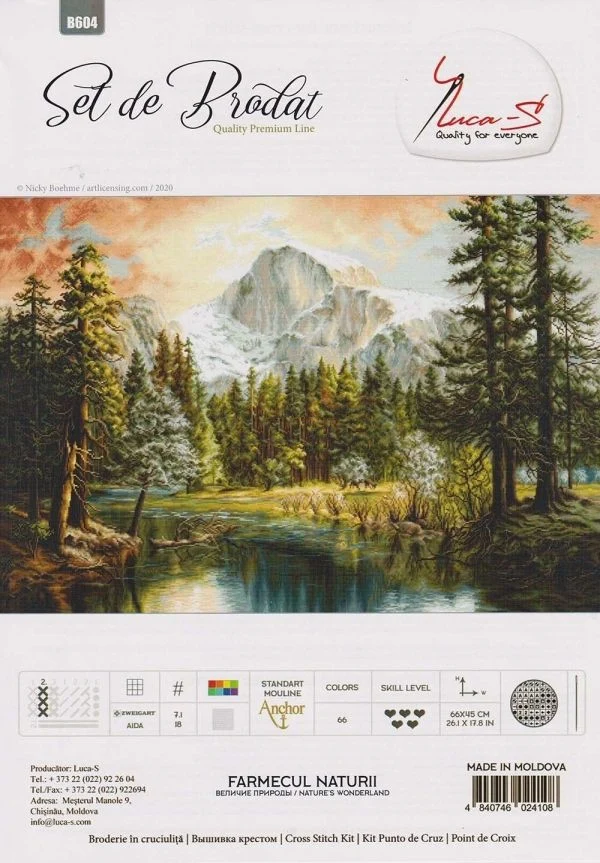 DIY Embroidery Set, Cross Stitch Kit, DMC Threads, Craft Pattern, Wonderland of Nature, 95-68, 14CT, 18CT, 25CT