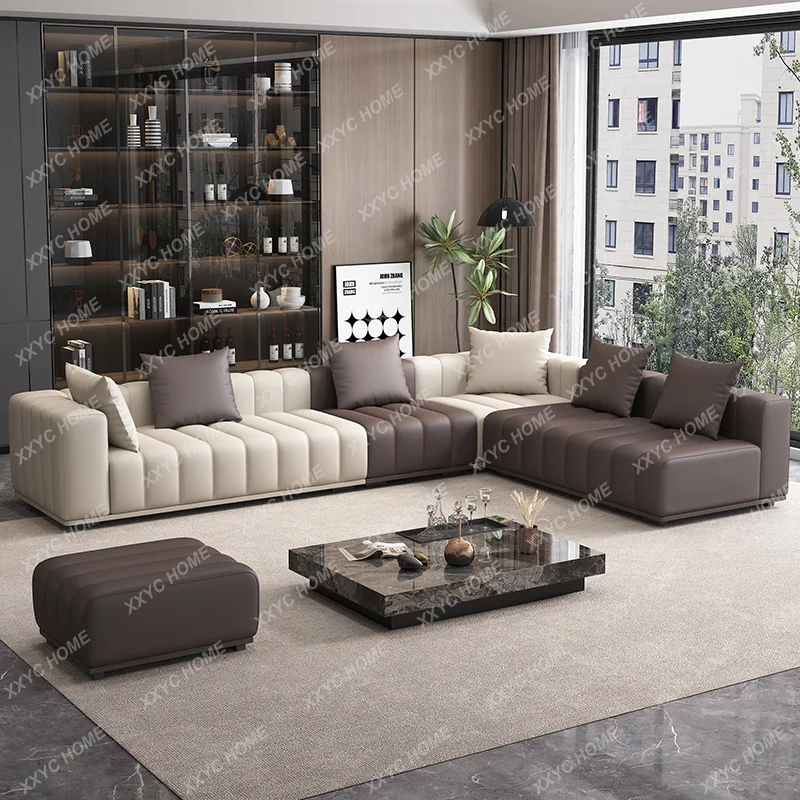 LLeather Living Room Sofas Couch Luxury Recliner Corner Pouf Living Room Sofas Lounge Bedroom Postmodern Furniture