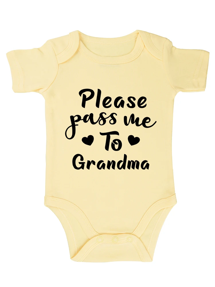 Please Pass Me to My Grandma Funny Baby onesie Baby Essentials Baby Bodysuit Newborn Girl Clothes Baby Outfits