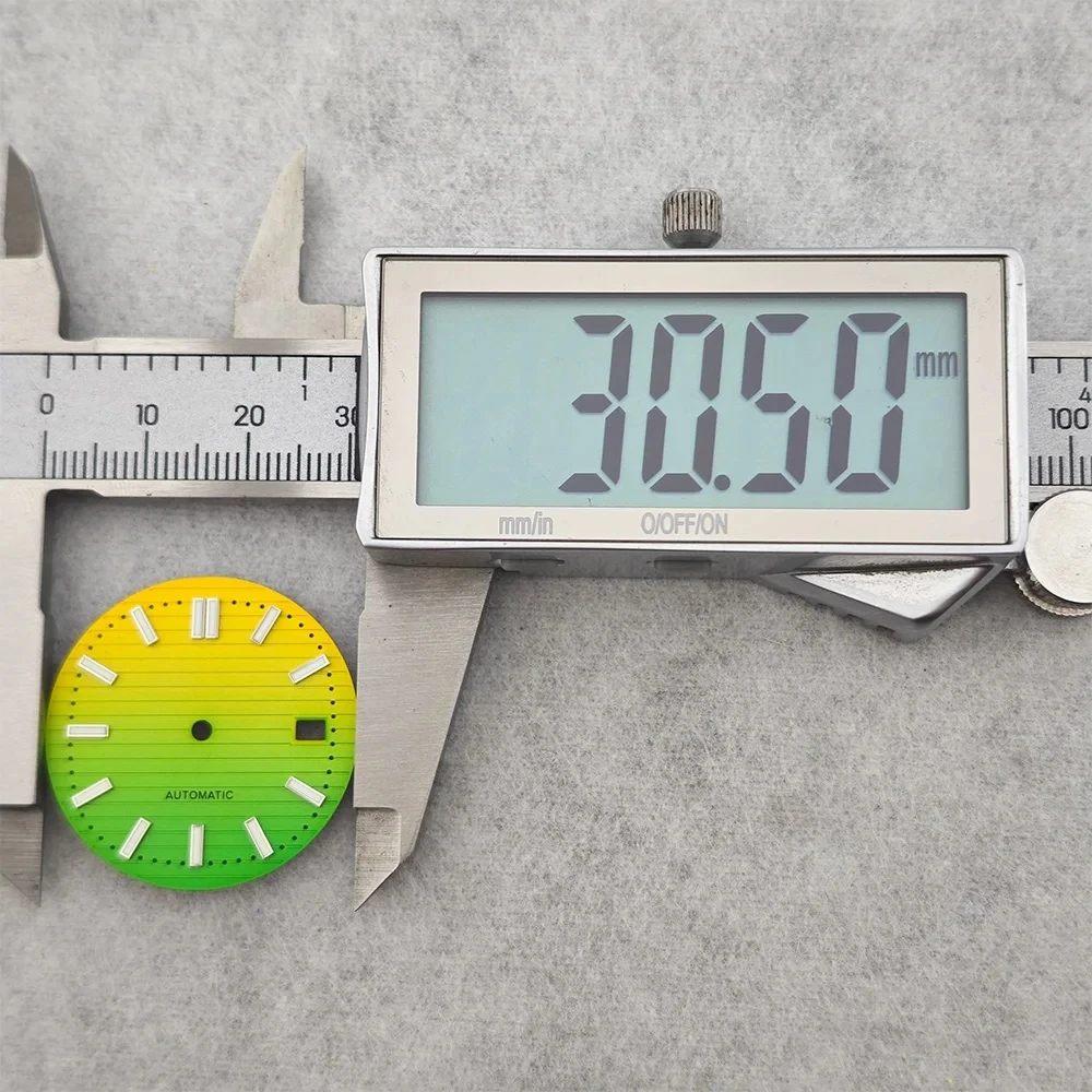 30.5 มม. YWL NH35 นาฬิกา, NH35, การเคลื่อนไหวอัตโนมัติ, หน้าปัดเรืองแสงสีเขียว, อุปกรณ์เสริมนาฬิกา, หน้าปัดสี