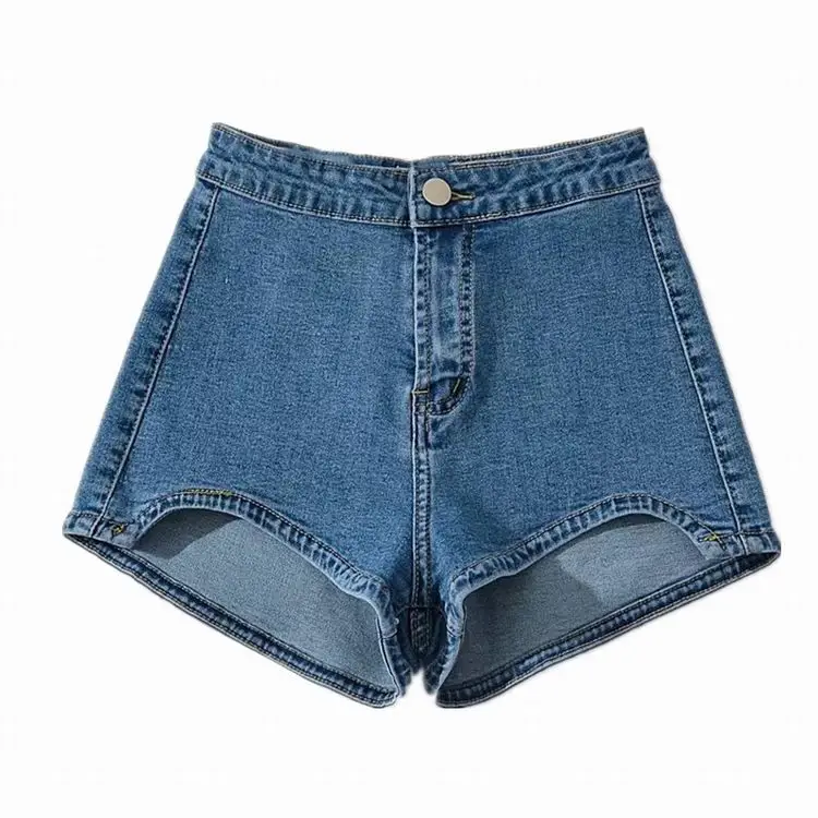 

Женские летние обтягивающие джинсовые шорты с высокой талией из эластичного хлопка, удлиненные леггинсы, эластичные, облегающие, модные шорты