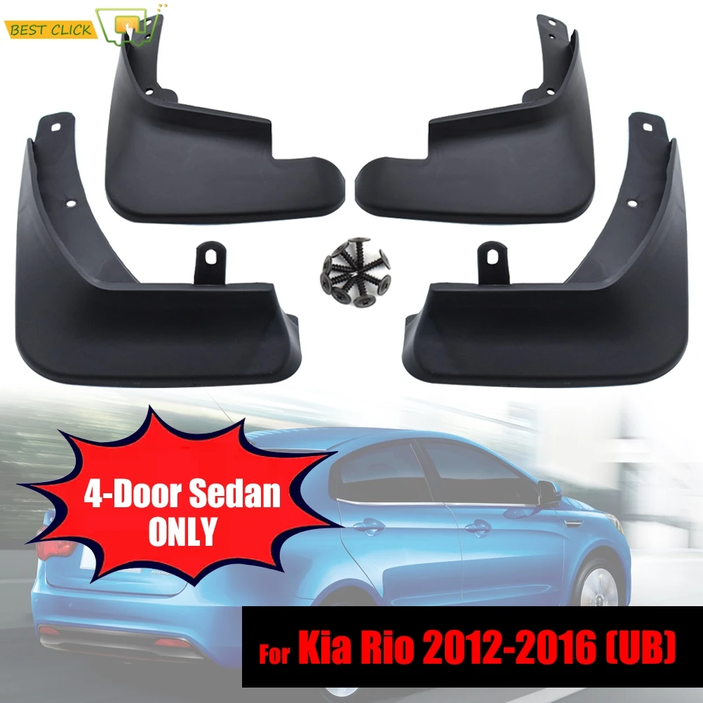 Front Rear Car Mud Flaps For Kia Rio 3 2012 2013 2014 2015 2016 UB Sedan Mudflaps Splash Guards Flap Mudguards Fender