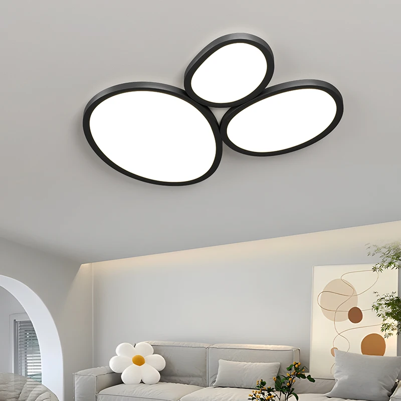 Plafonnier LED au design moderne, disponible en noir et en blanc, éclairage d'intérieur, luminaire décoratif de plafond, idéal pour un salon, une chambre à coucher ou un bureau