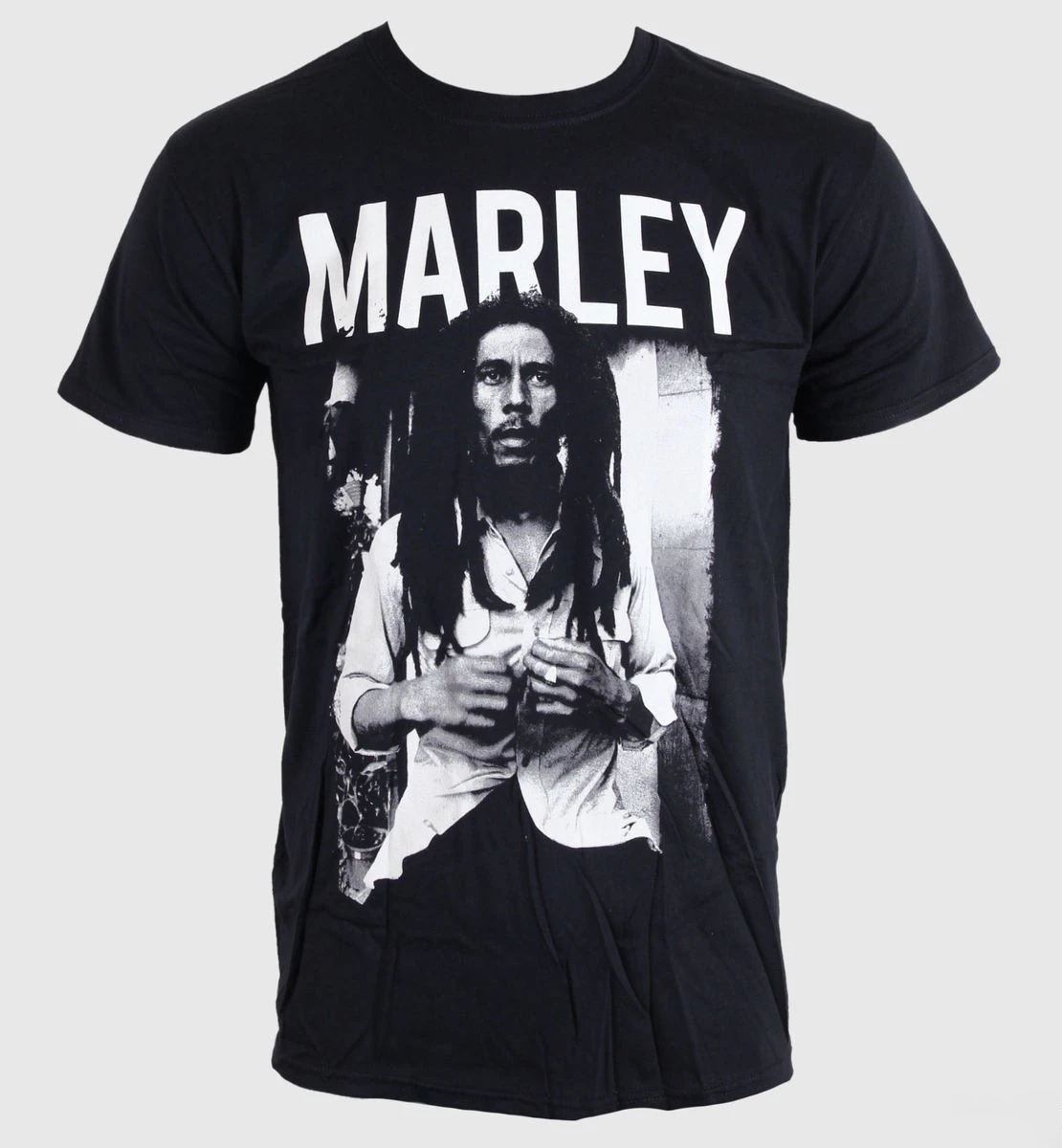 Camiseta com Retrato de Bob Marley Unissex 100% Algodão, Camiseta de Gola Redonda, Estampa Gráfica Vintage de Música Reggae para Homens e Mulheres
