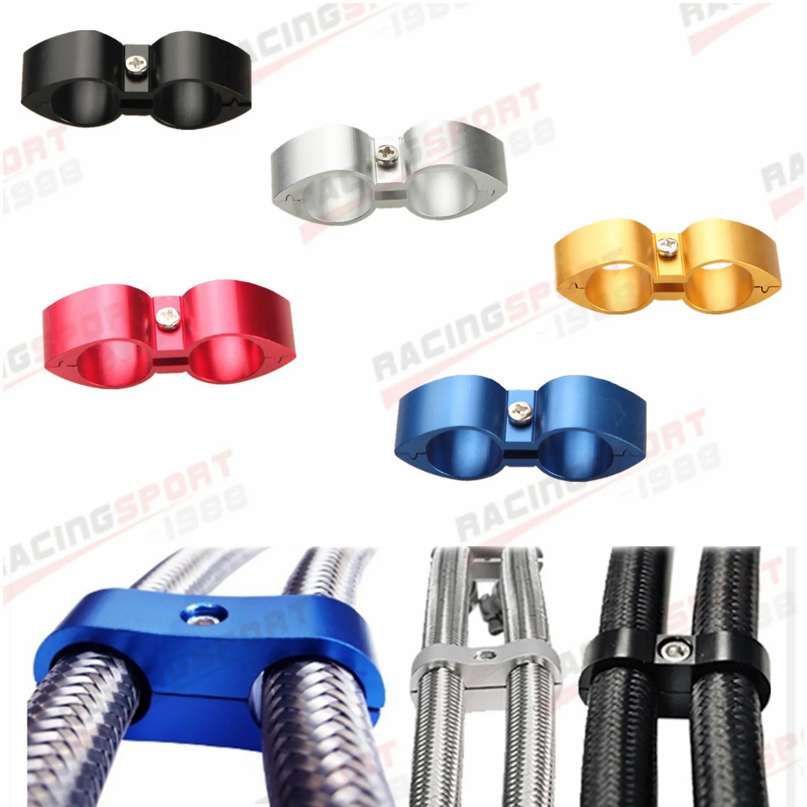 AN3 AN4  AN5 AN6  AN7 AN8 AN10 AN12 Butterfly Style Billet Fuel Hose Separator Fittings Adapter