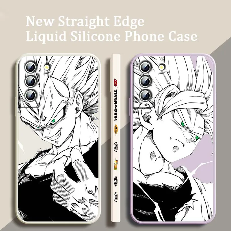 

Hot Cool D-Dragon Ball Anime For Samsung Galaxy S25 S24 S23 S22 S21 S20 Ultra Plus FE 5G Liquid Left Rope Cover Phone Case