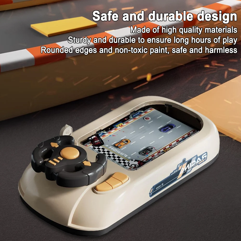 Driving Simulator with Music & Vehicle Sound Effects Interactive Simulation Driving Steering Wheel Toy Car Racing Adventure Game