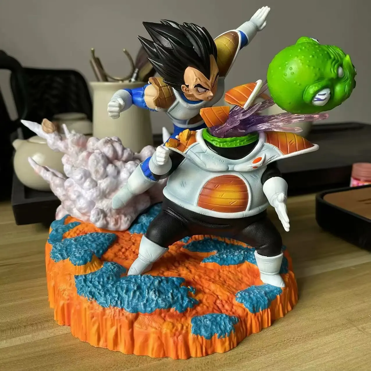 

Аниме Dragon Ball Super Saiyan Vegeta VS Guldo Battle Ver. ПВХ экшн-Фигурка Статуя Коллекционная модель детские игрушки куклы подарки 21 см