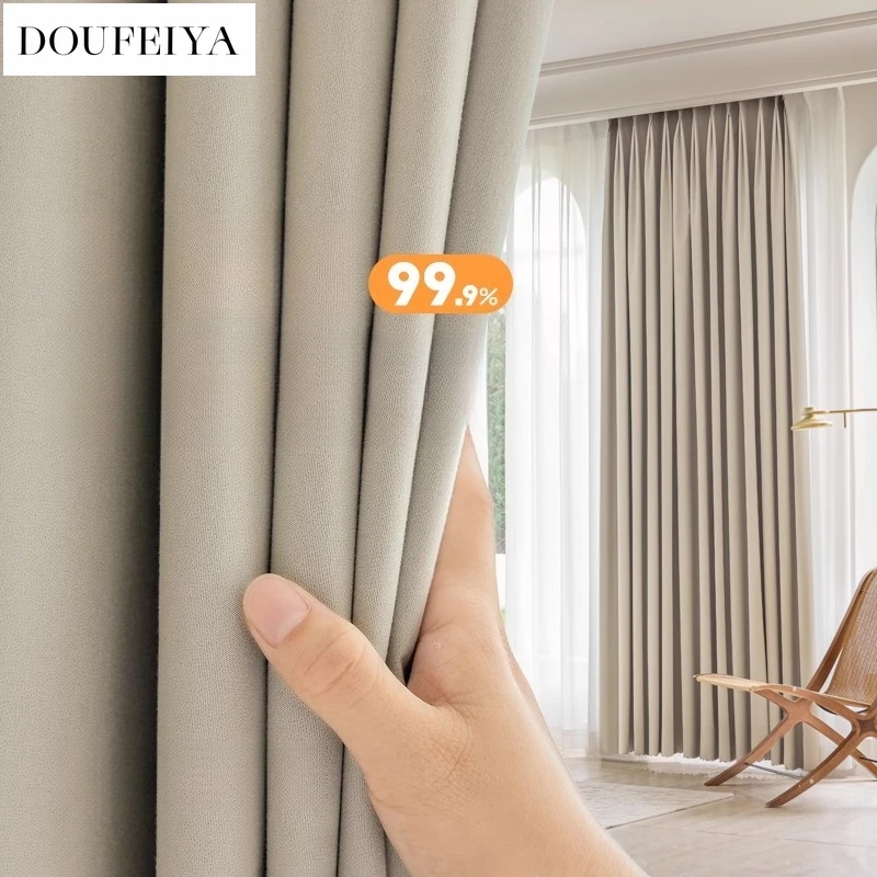 Custom Size Double-sided Front and Reverse Light Luxurywith Full Shade Curtains for Living Dining Room Bedroom White Tulle
