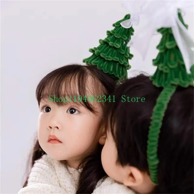 5ASD Christmas Tree Hairhoop Family Family Family Head Bash Holiday Party Supply