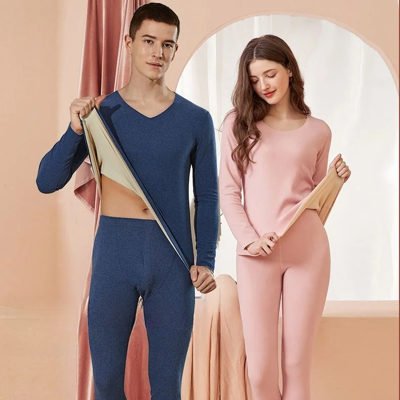

Women's Thermal Underwear Set Fleece Lined Thickened One-Piece De Autumn Winter Clothes Student Medium-Thick Style