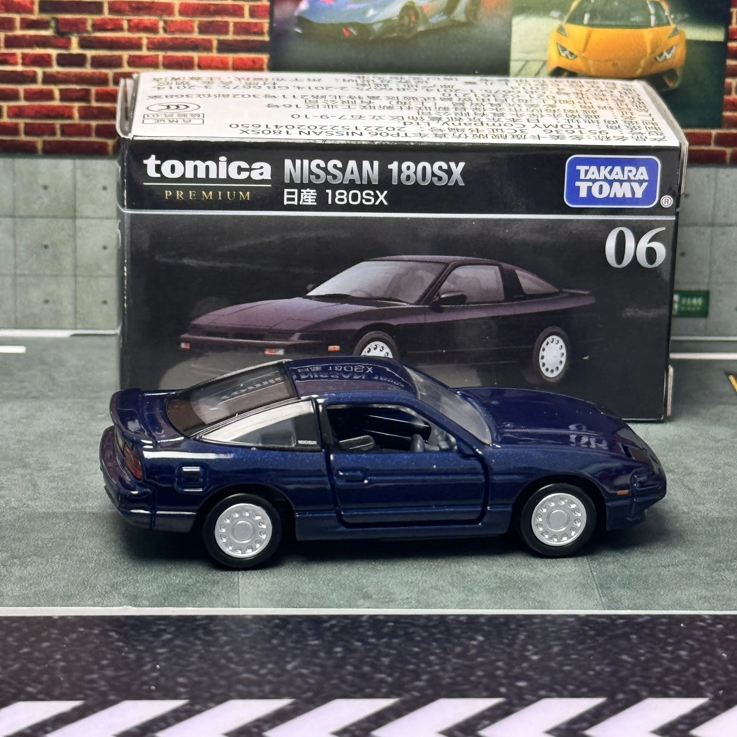 TAKARA TOMY TOMICA Premium 06 Nissan 180SXรถโลหะผสมมอเตอร์Diecastโลหะรุ่นเด็กXmasของขวัญของเล่นสําหรับชาย