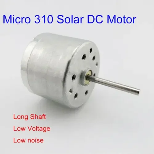 Mini 24mm Motor DC 1.5V 3V 6V 6800RPM Micro 310 Solar Power Motor Mute Long Shaft for Toy Car Boat Experiment Electric Motor