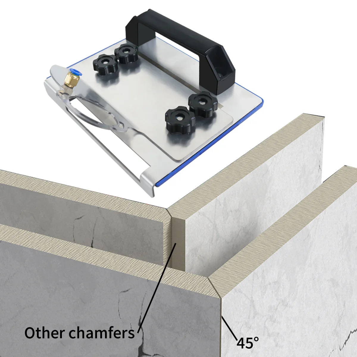45 Degree Chamfer Cutting 45° Angle Tile Chamfering Tool for Cutting for Cutting Tile Ceramic StoneAngle Grinder Stand for Tile image 3