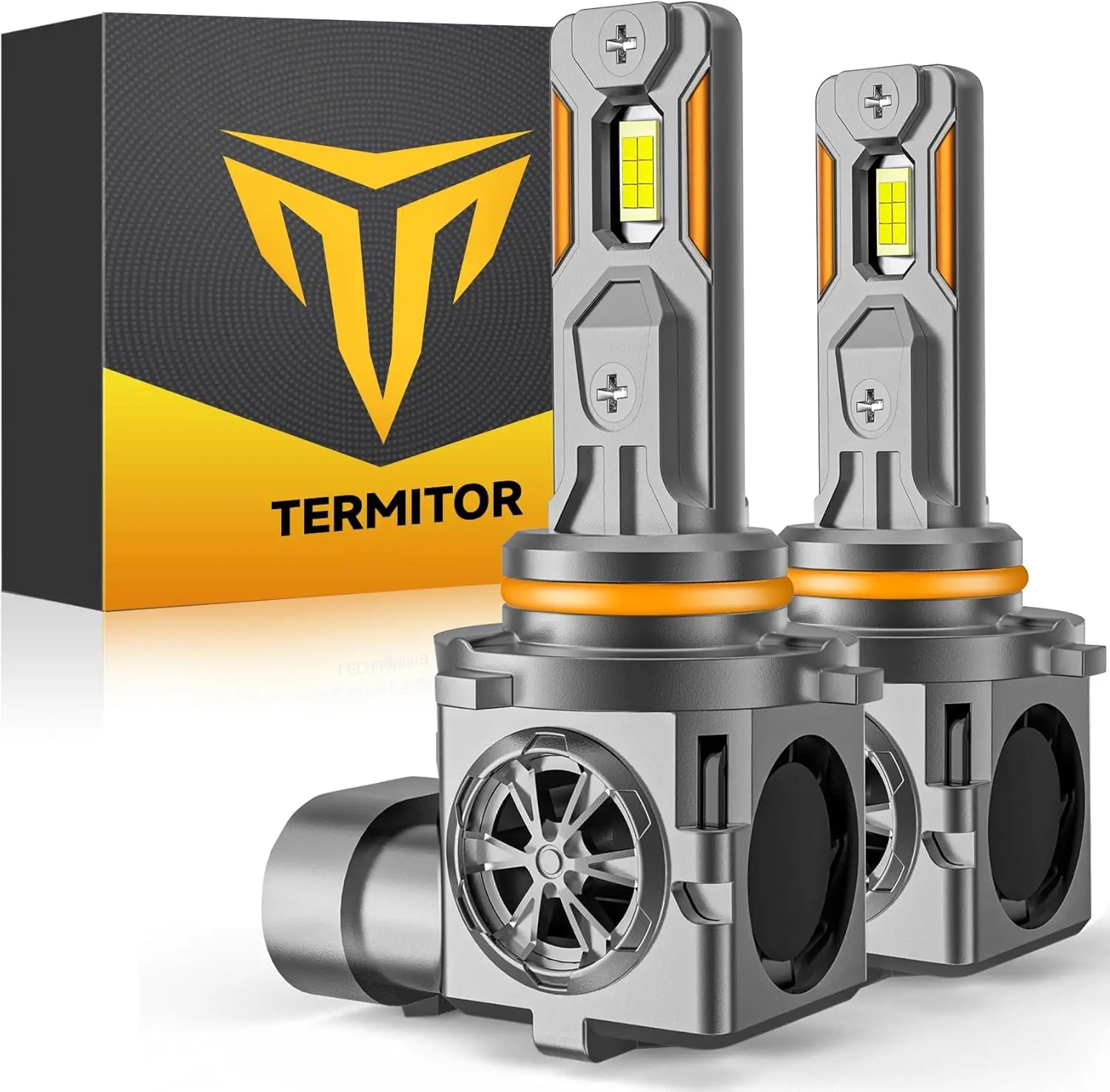 

2 шт. светодиодные лампы 9006 CANBUS для автомобиля, HB4, 45000 лм, 6500K, холодный белый свет, миниатюрный размер 1:1, беспроводная замена галогенных ламп, подключи и работай