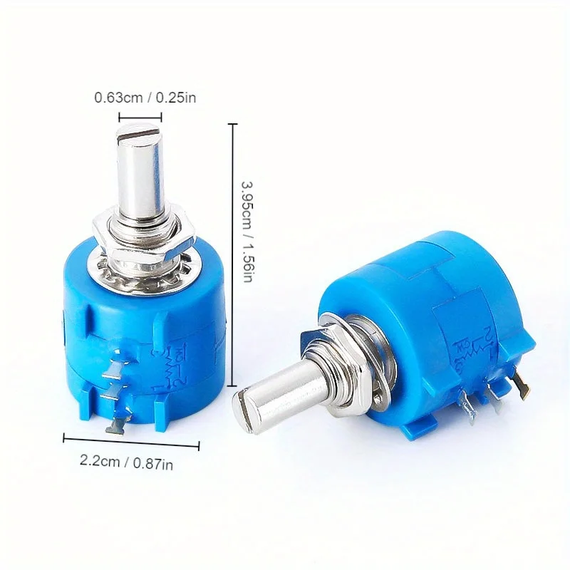 1Set 3590S Multiturn Potentiometer Kit With MF-A03 Knob -100R 200R 500R 1K 2K 5K 10K 20K 50K 100K Ohm  3590 Adjustable Resistor