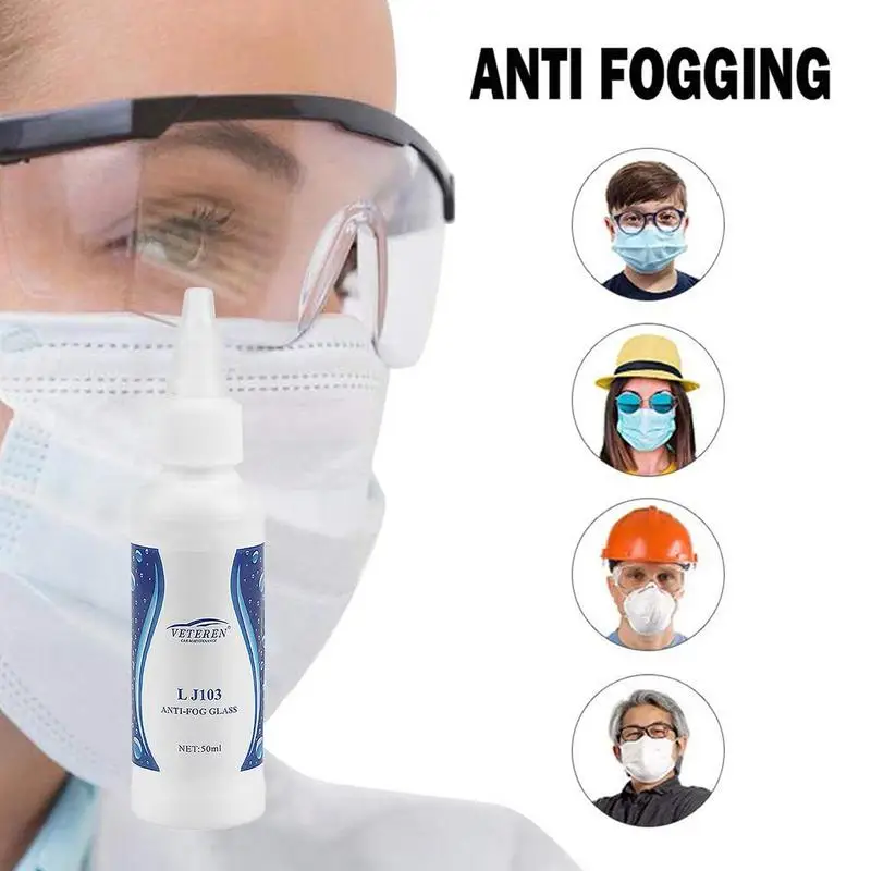 Anti-Fog Eyeglass Spray, Lens Cleaner, Auto Car Windscreen Goggles, Long Lasting Defogger, Anti-Fog Agent, Glass Lens Cleaner, 50ml